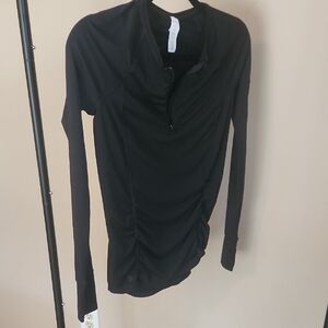 Athleta Black Long Sleeve Women's Top 1/4 Zip